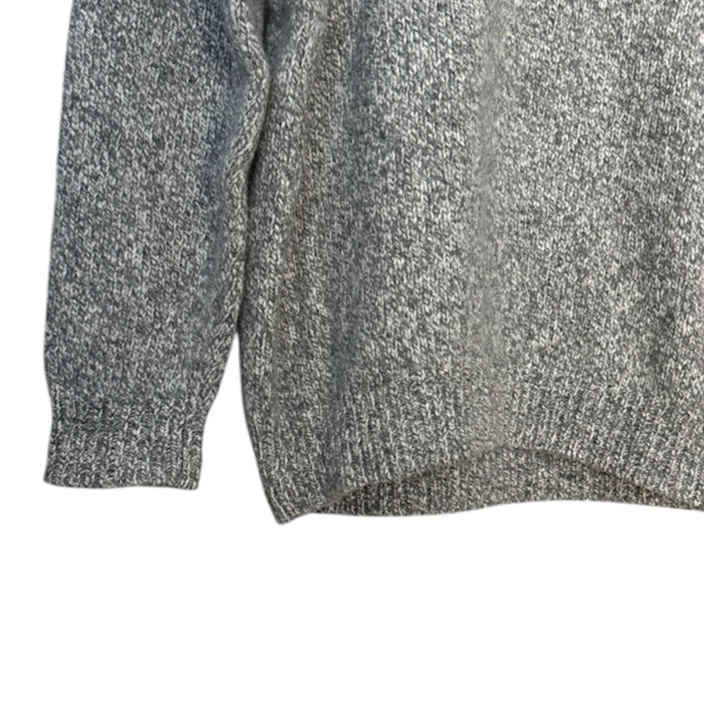 L.L. Bean 100% Lambswool Henley Sweater Heather Grey XL/L Grandpacore - Picture 7 of 8